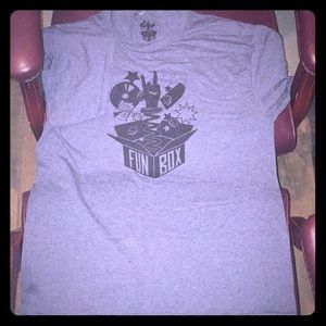 FUNBOX - SKATE SUB MENS LARGE L T SHIRT GREY GRAY